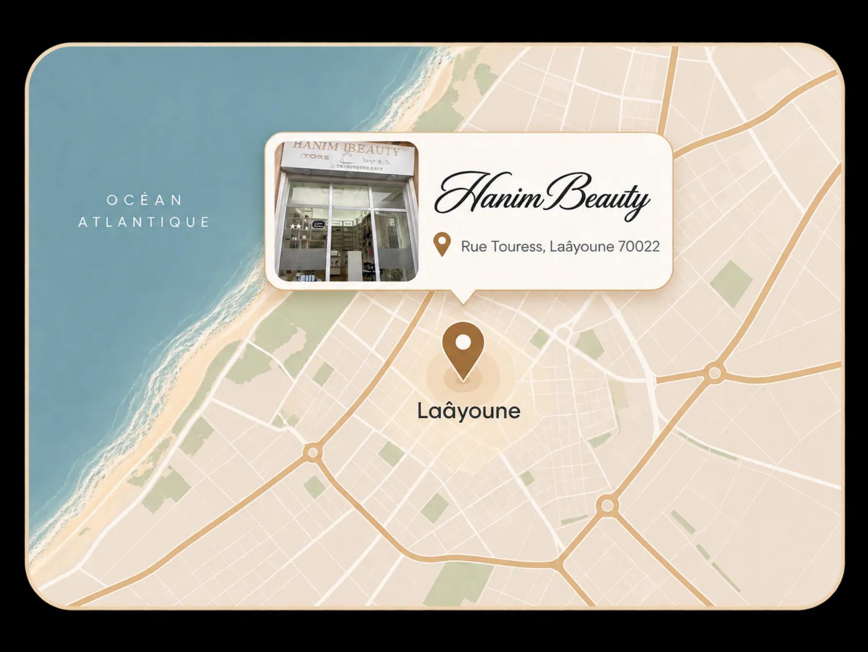 Carte de localisation de Hanim Beauty à Laâyoune